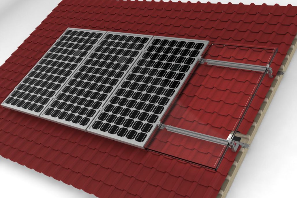 Staffe professionali per pannelli solari fotovoltaici per tetto in tegole