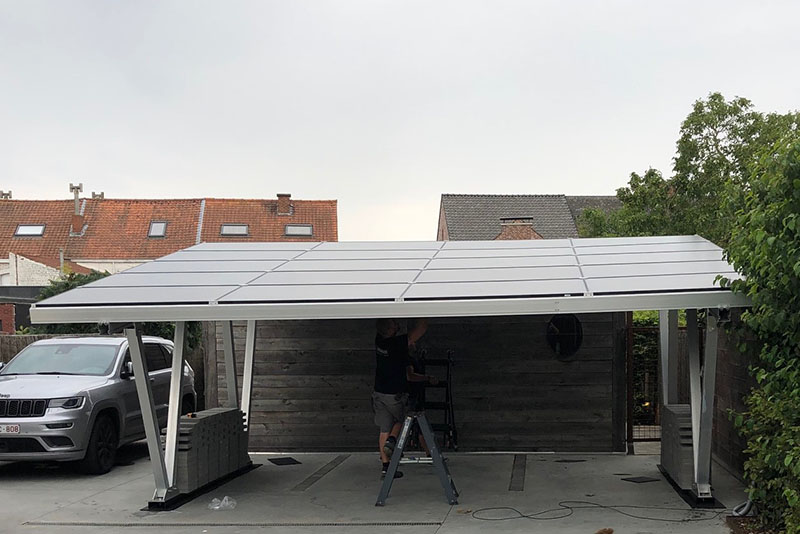 Posto auto coperto solare in Belgio